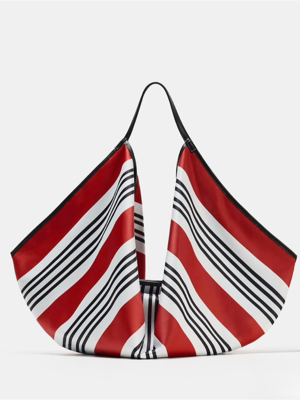 Zara Striped Fabric Tote Bag. Brand new!